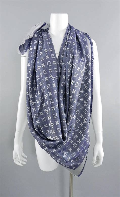 lv scrf|louis vuitton denim scarf.